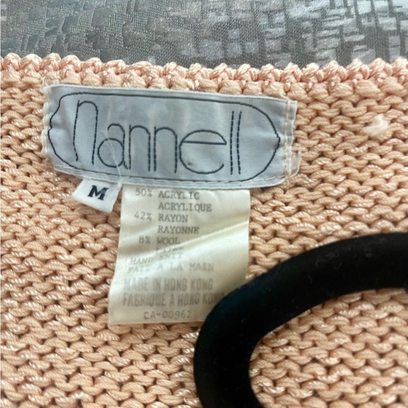 Vintage Sweater with Silk and Bejewelled Appliqué - Picture 5 of 9